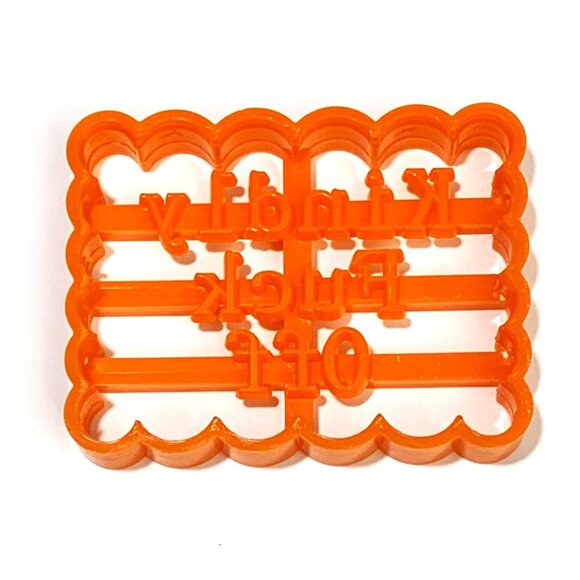 CQ House Wares Sarcastic Sassy 4 pc Plastic Cookie Cutters Molds Orange - Picture 5 of 7
